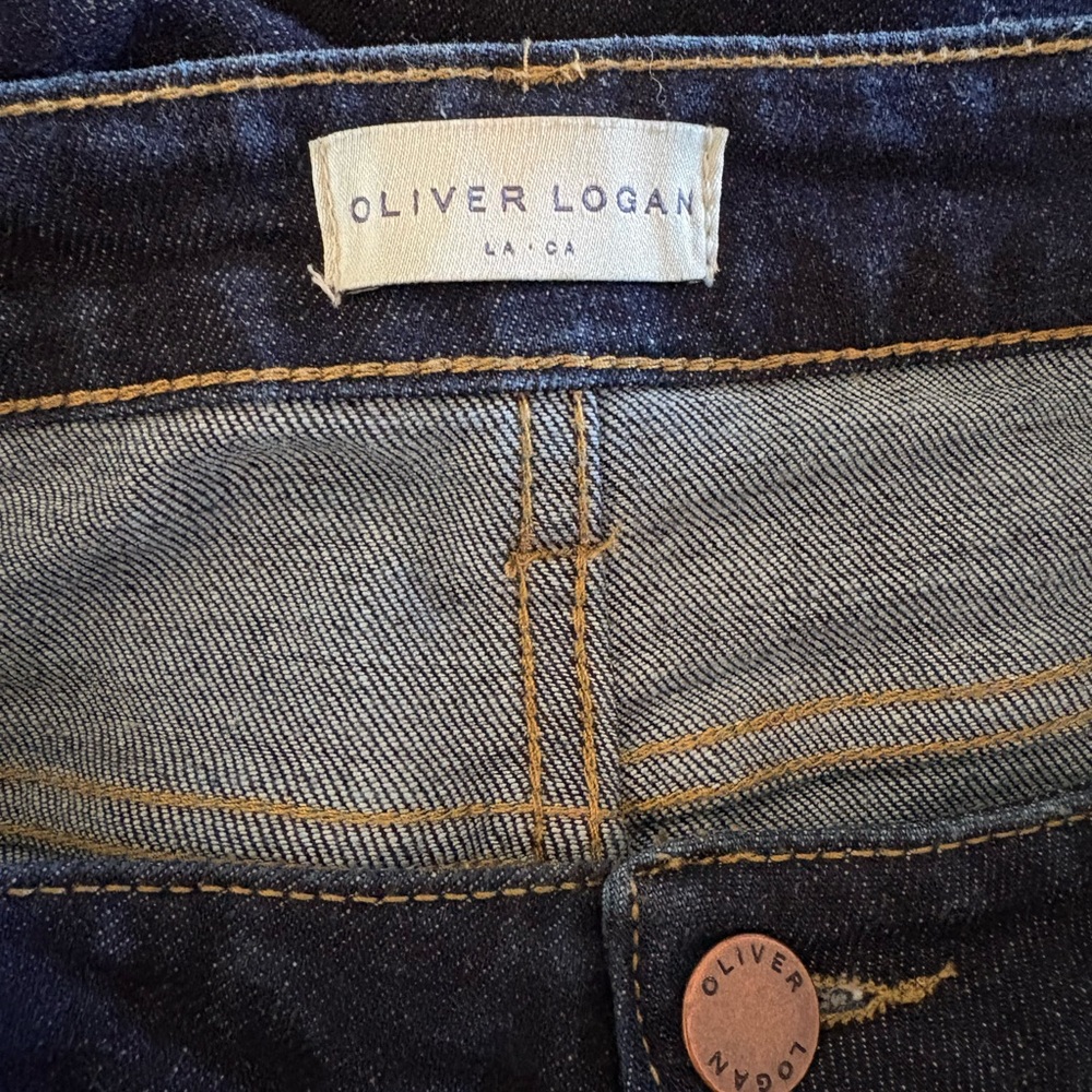 Oliver Logan Aberdeen Wide Leg Cropped Timbers Dark Wash - Picture 13 of 15